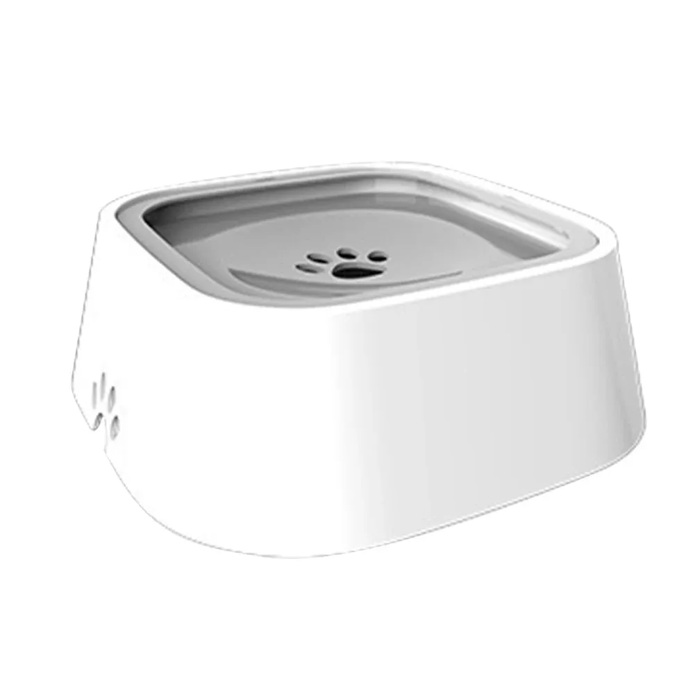 1L No-Spill Pet Water Bowl with Floating Disc - Anti-Splash & Slow Drinking Design