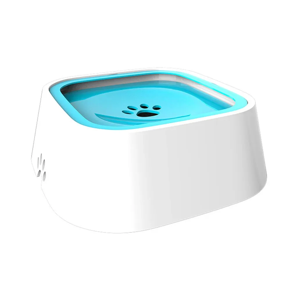 1L No-Spill Pet Water Bowl with Floating Disc - Anti-Splash & Slow Drinking Design