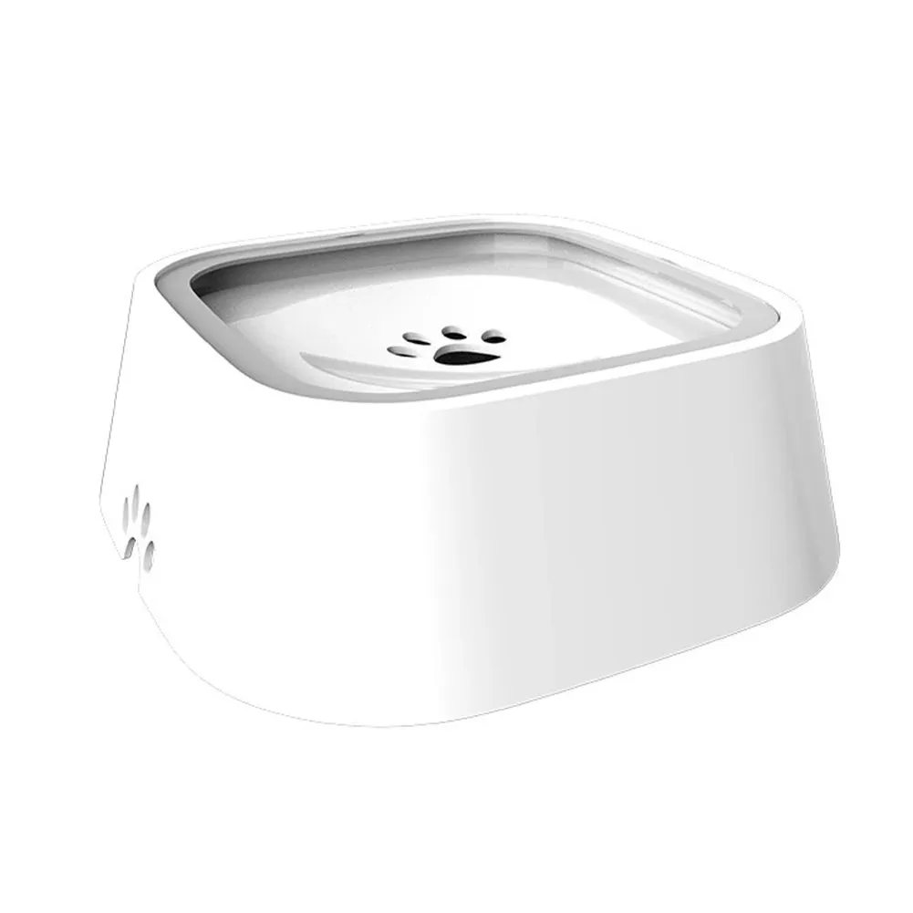 1L No-Spill Pet Water Bowl with Floating Disc - Anti-Splash & Slow Drinking Design