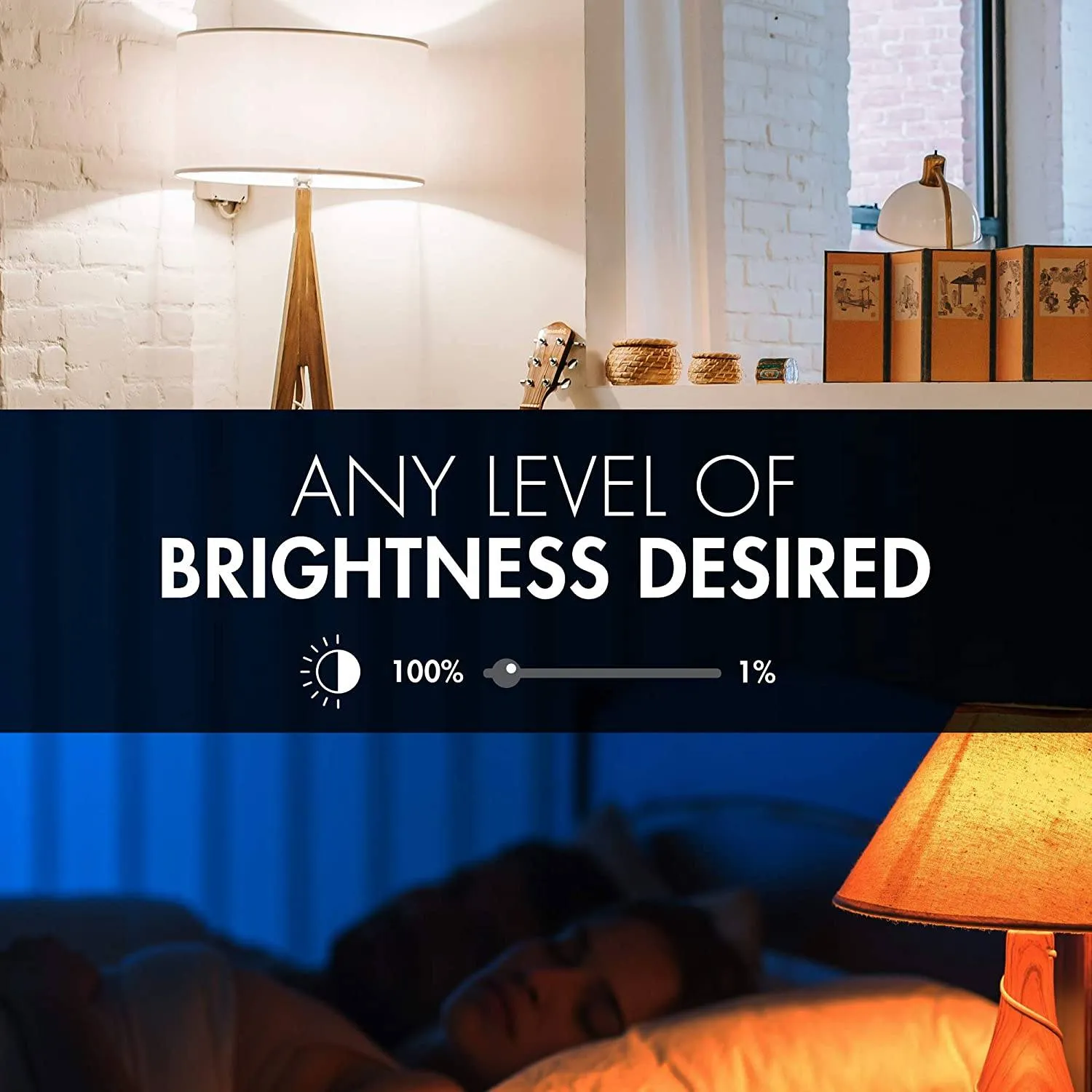 4-Pack: Smart WiFi LED Light Bulb with White and Color Changing Light Bulb