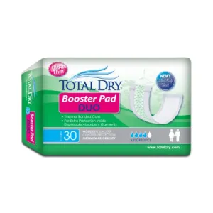 Booster Pad TotalDry™ Booster Pad Duo 12 Inch Length Heavy Absorbency SecureLoc Core One Size Fits Most - Secure Personal Care Products  Mfr# BH98102
