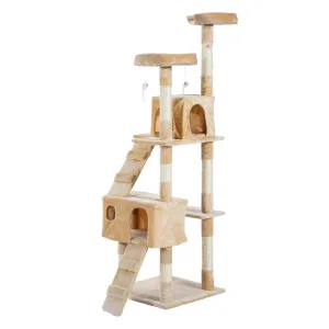 Cat Tree Climbing Tower Activity Center, 170cm - Cream White