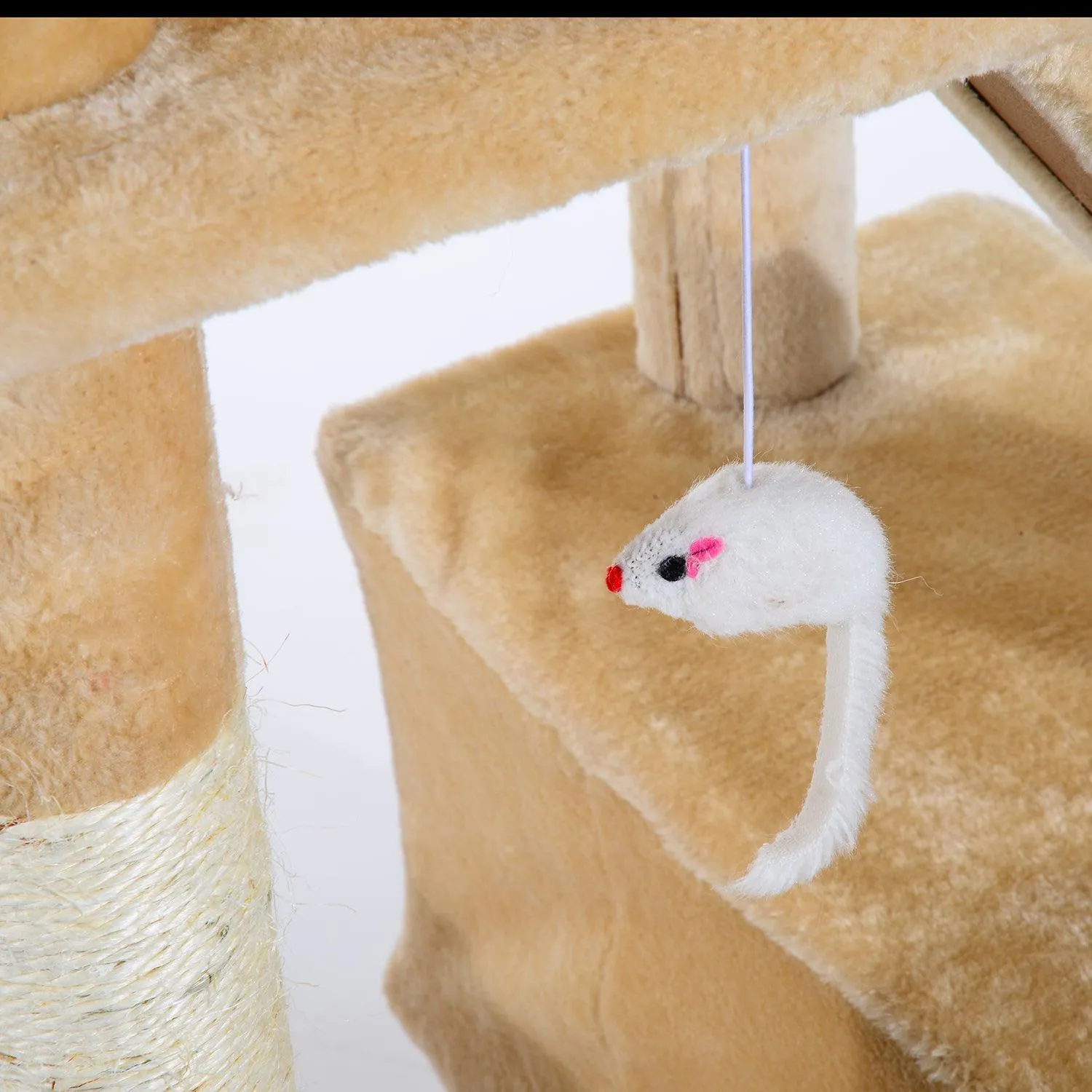 Cat Tree Climbing Tower Activity Center, 170cm - Cream White
