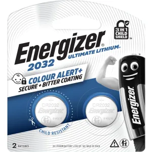 Energizer Ultimate Lithium 2032 Coin Battery (2 Pack)
