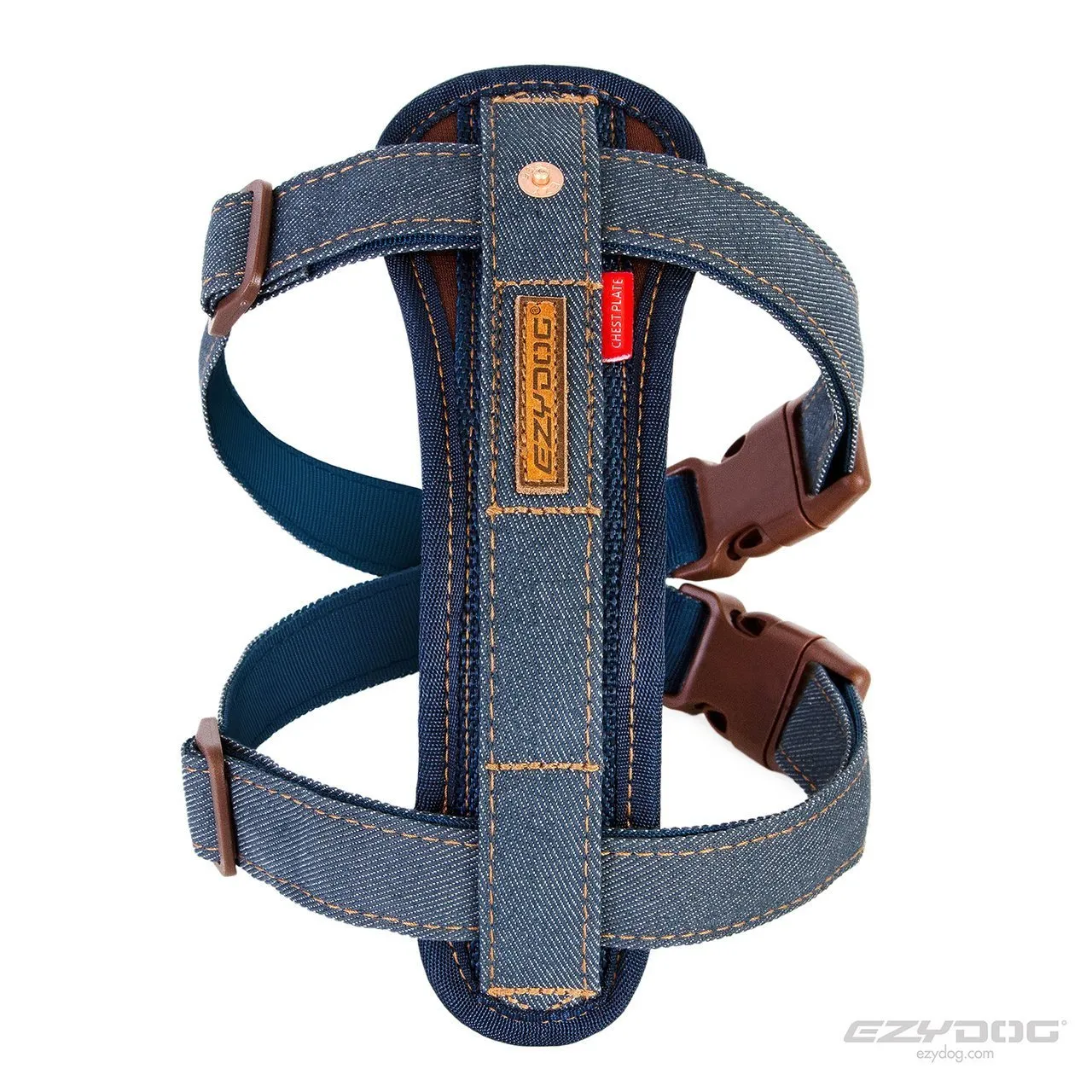 EzyDog Chestplate Dog Harness Denim Medium^^^