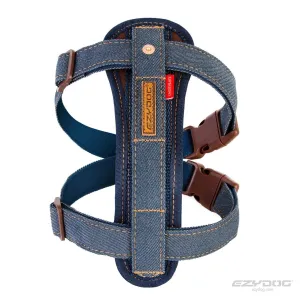 EzyDog Chestplate Dog Harness Denim Medium^^^