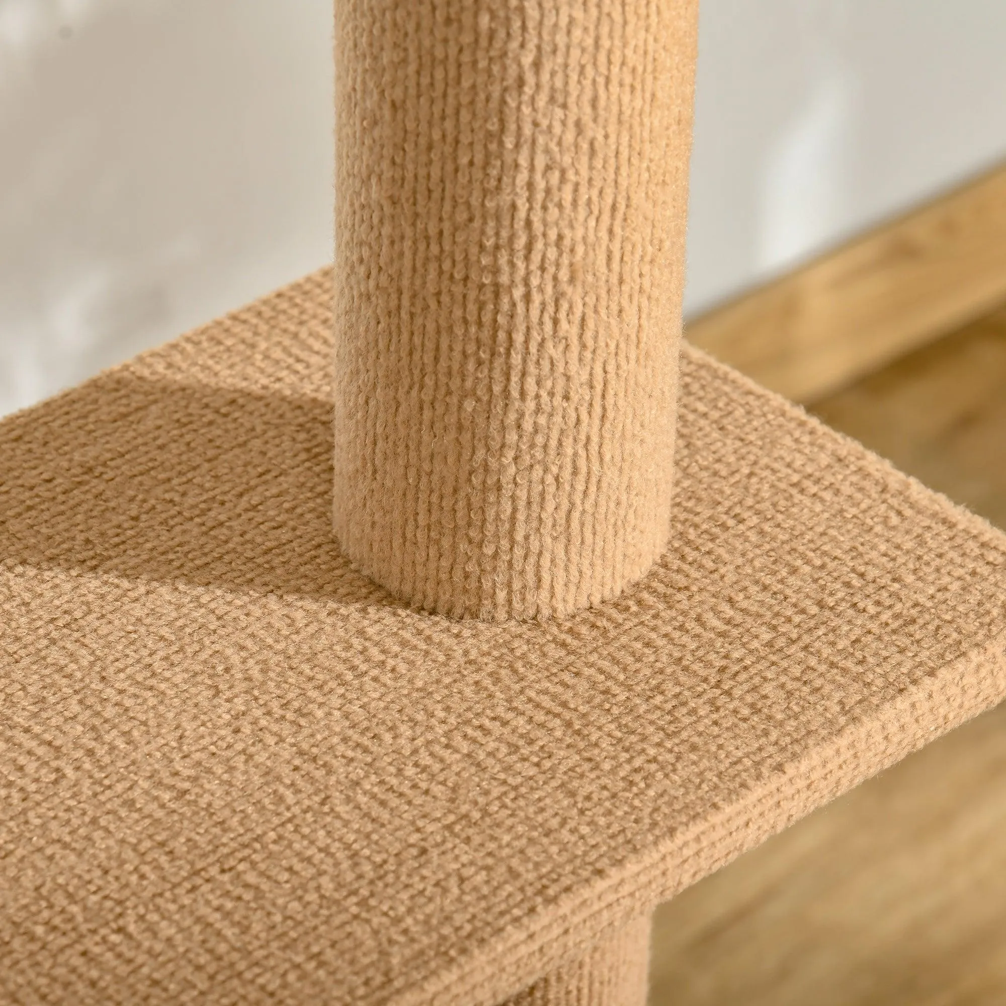 Floor-to-Ceiling Cat Tree, 260cm Tall - Brown