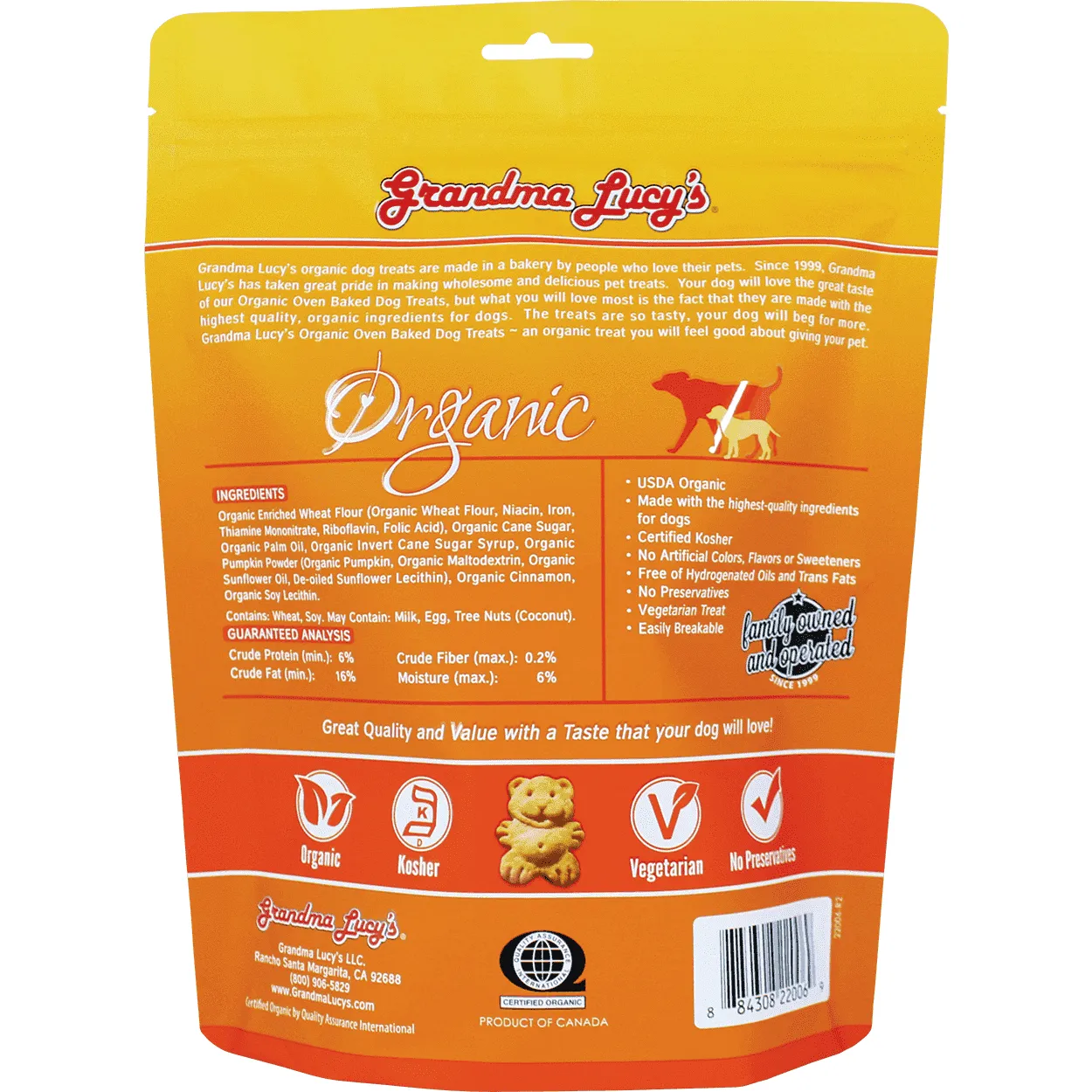 Grandma Lucy's Organic Baked Pumpkin Treats