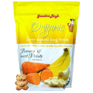Grandma Lucy's Organic Banana & Sweet Potato Oven Baked Dog Treats, 14-oz bag