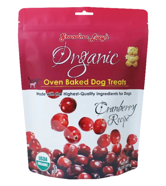 Grandma Lucy’s Organic Oven Baked Cranberry Dog Treats