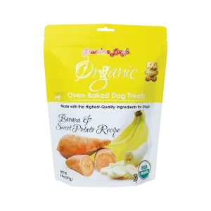 Grandma Lucy's Organic Oven Baked Dog Treats Banana & Sweet Potato 14oz