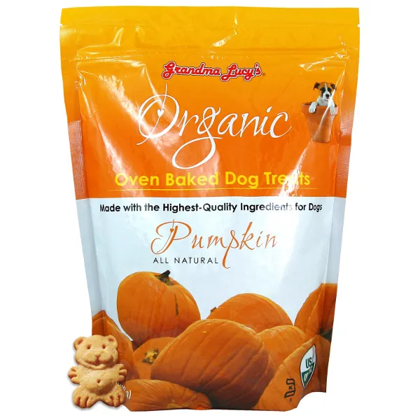 Grandma Lucy's Organic Pumpkin Oven Baked Dog Treats, 14-oz bag