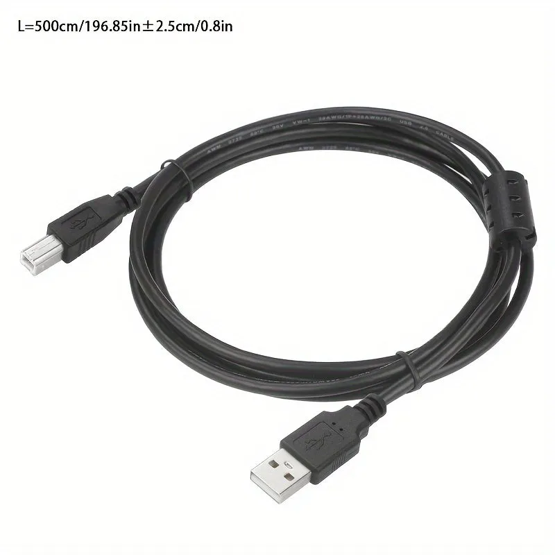 HighSpeed USB Printer Cable for Multiple Brands and Devices