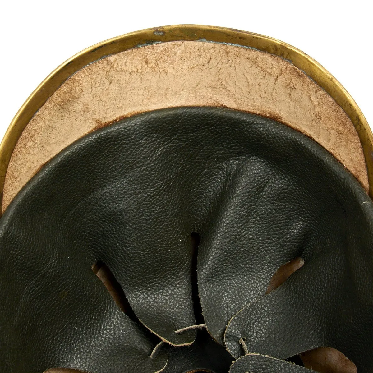 Imperial German Spiked Pickelhaube Helmet: Black & Gold- ANTIQUED GRADE 2
