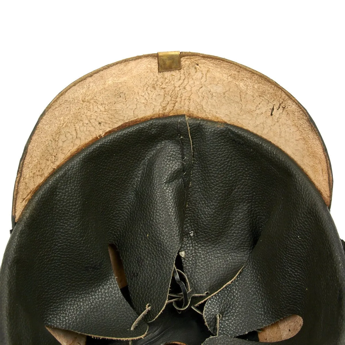 Imperial German Spiked Pickelhaube Helmet: Black & Gold- ANTIQUED GRADE 2