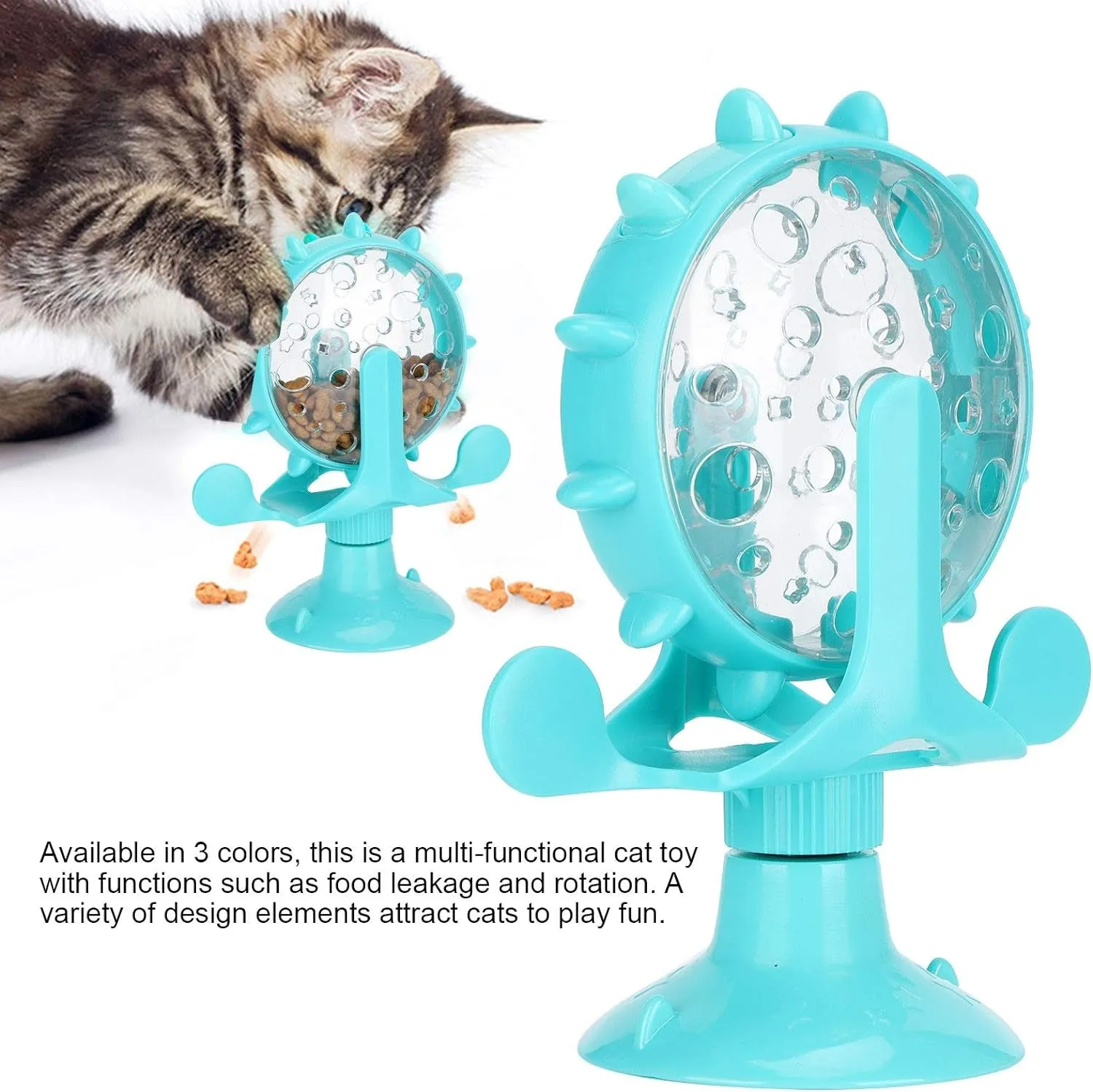 Interactive Cat Food Treats Dispenser To