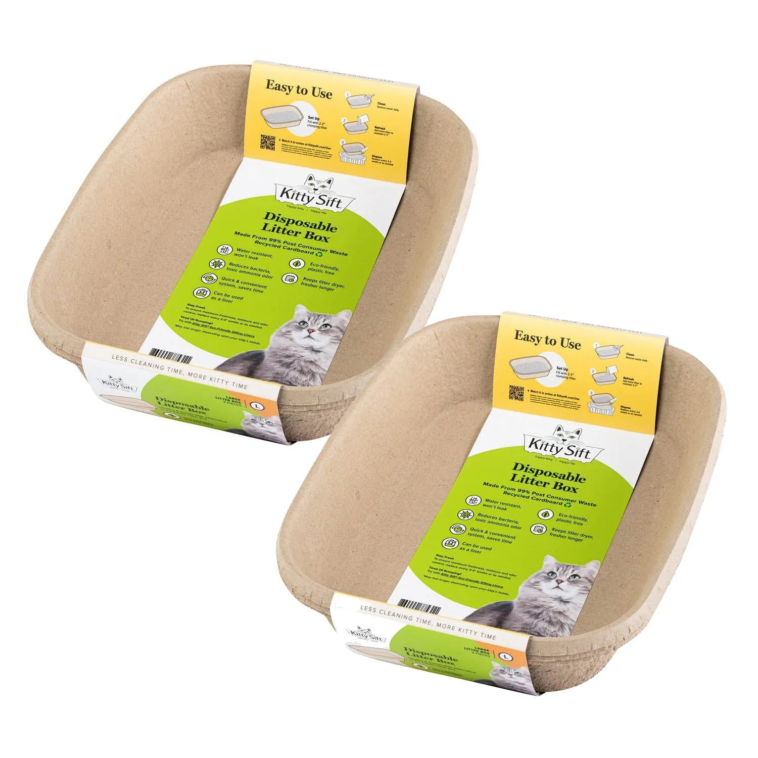 Kitty Sift Disposable Cat Litter Box, 6 pk