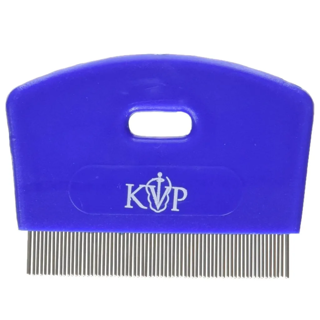 KVP Cat Flea Comb Stainless Steel Teeth with Plastic Handle