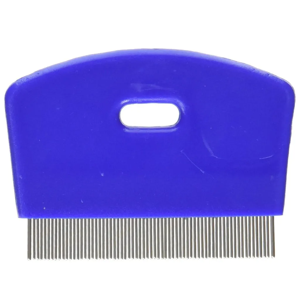 KVP Cat Flea Comb Stainless Steel Teeth with Plastic Handle