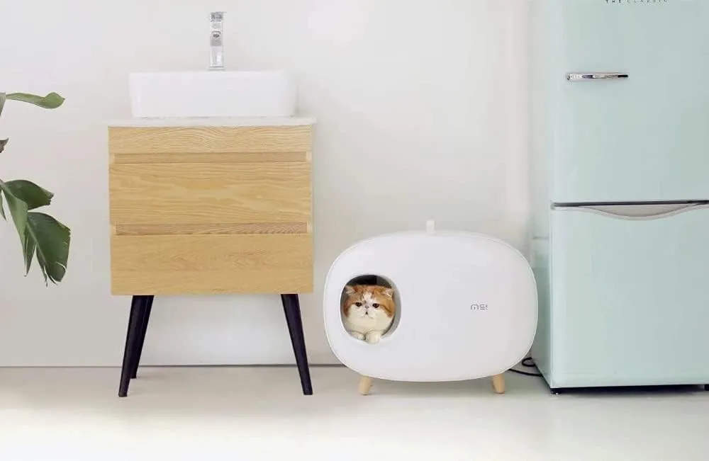 Makesure Cat Litter Box White