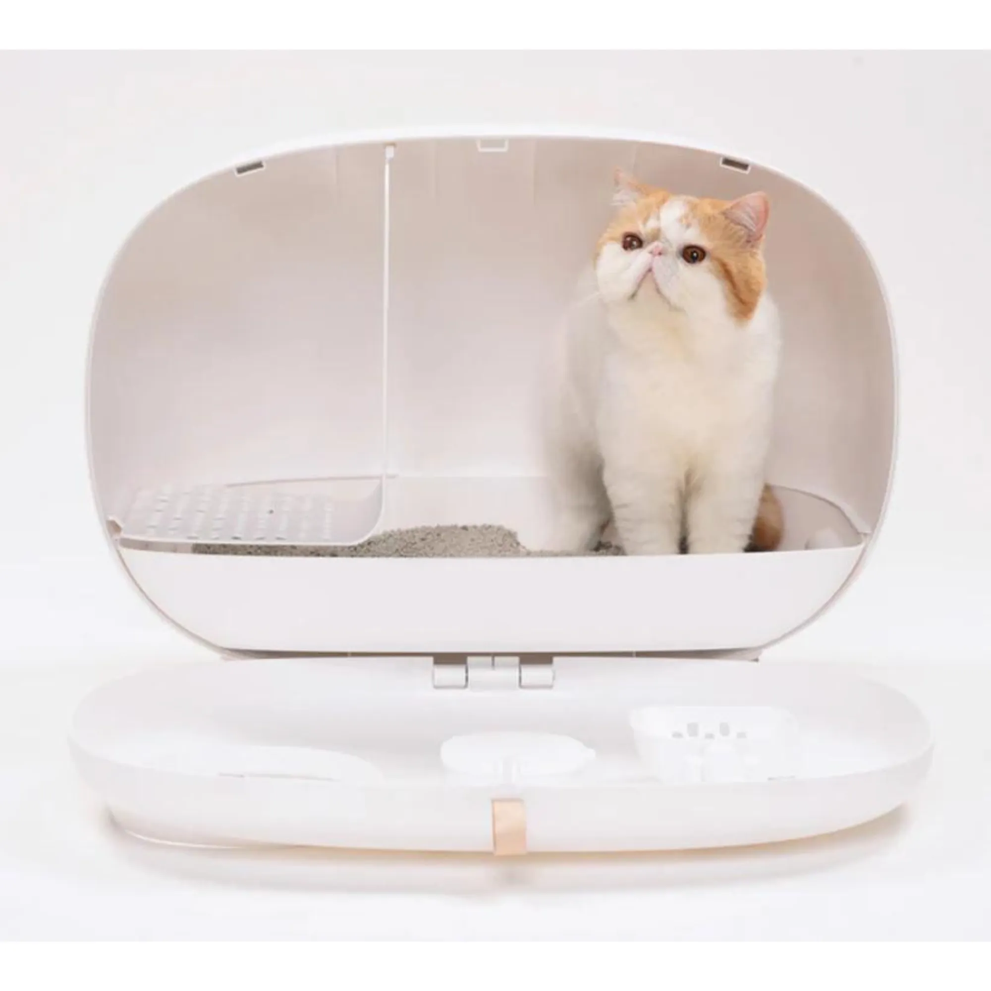 Makesure Cat Litter Box White