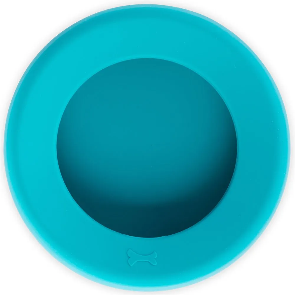 Messy Mutts Silicone Non-Spill Dog Bowl (Blue)