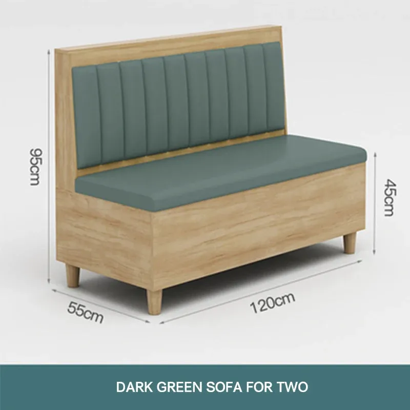 New Design Restaurant Furniture Sets Chair Tables Restaurant Booths Variety of Colors Restaurant Wood Modern Panel PU Leather