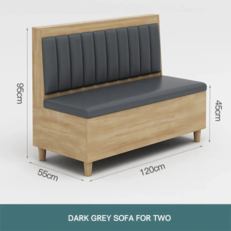 New Design Restaurant Furniture Sets Chair Tables Restaurant Booths Variety of Colors Restaurant Wood Modern Panel PU Leather