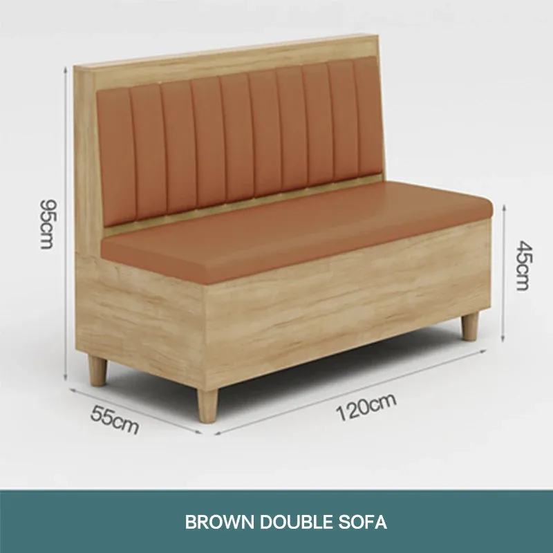 New Design Restaurant Furniture Sets Chair Tables Restaurant Booths Variety of Colors Restaurant Wood Modern Panel PU Leather