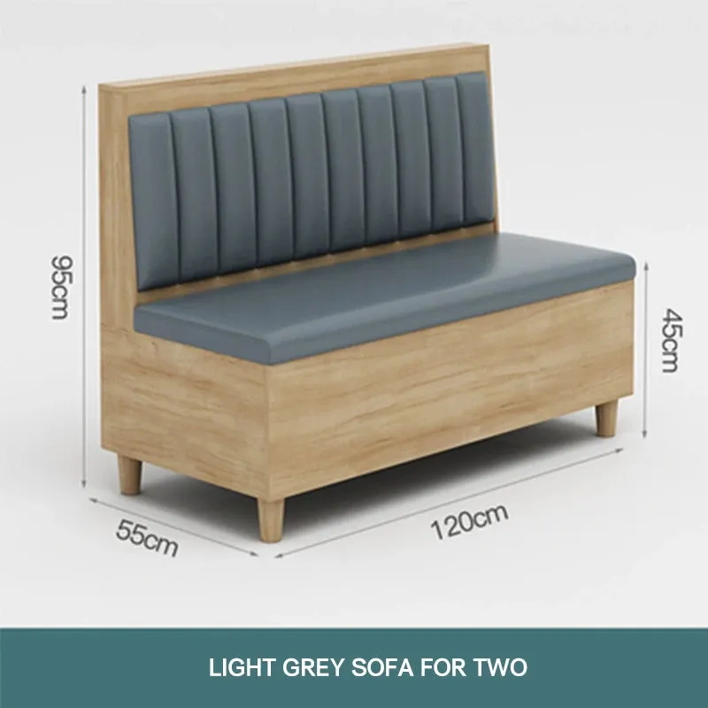 New Design Restaurant Furniture Sets Chair Tables Restaurant Booths Variety of Colors Restaurant Wood Modern Panel PU Leather