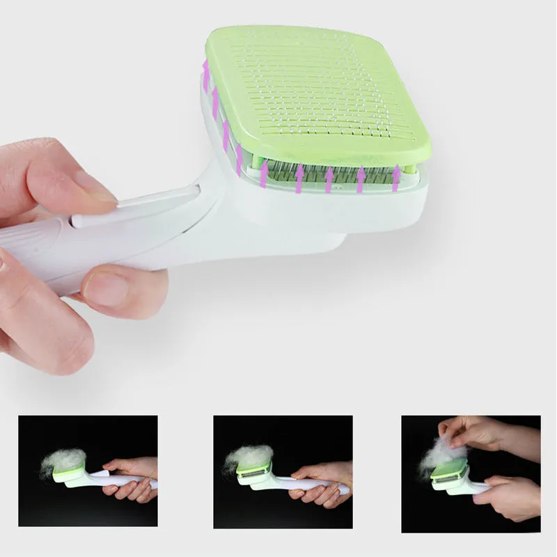 Pet Grooming Comb Shedding Thick Needle Brush-Green