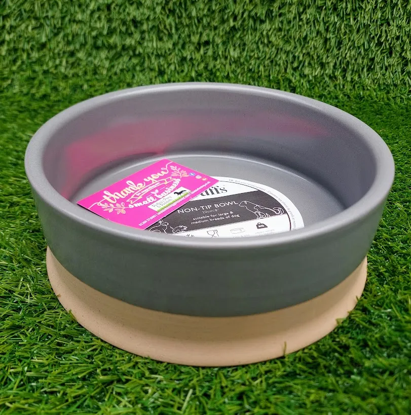 Scruffs Scandi Non Tip Pet Food & Water Bowl - Grey
