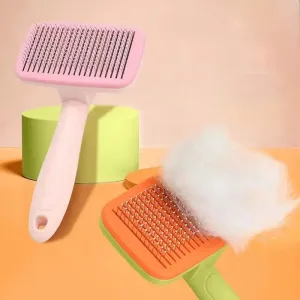 Self-Cleaning Dog Brush for Easy Grooming