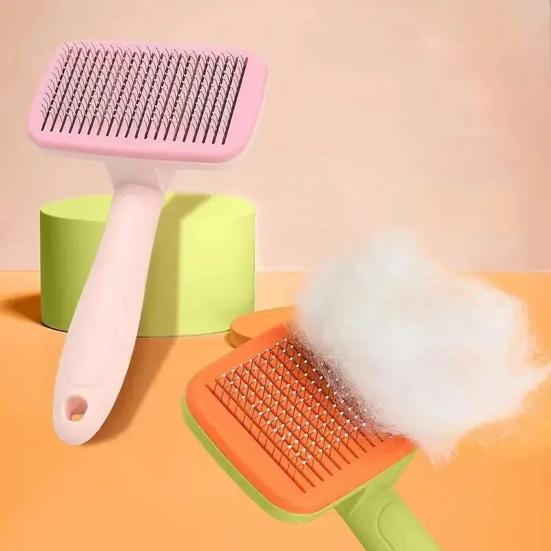 Self-Cleaning Dog Brush for Easy Grooming