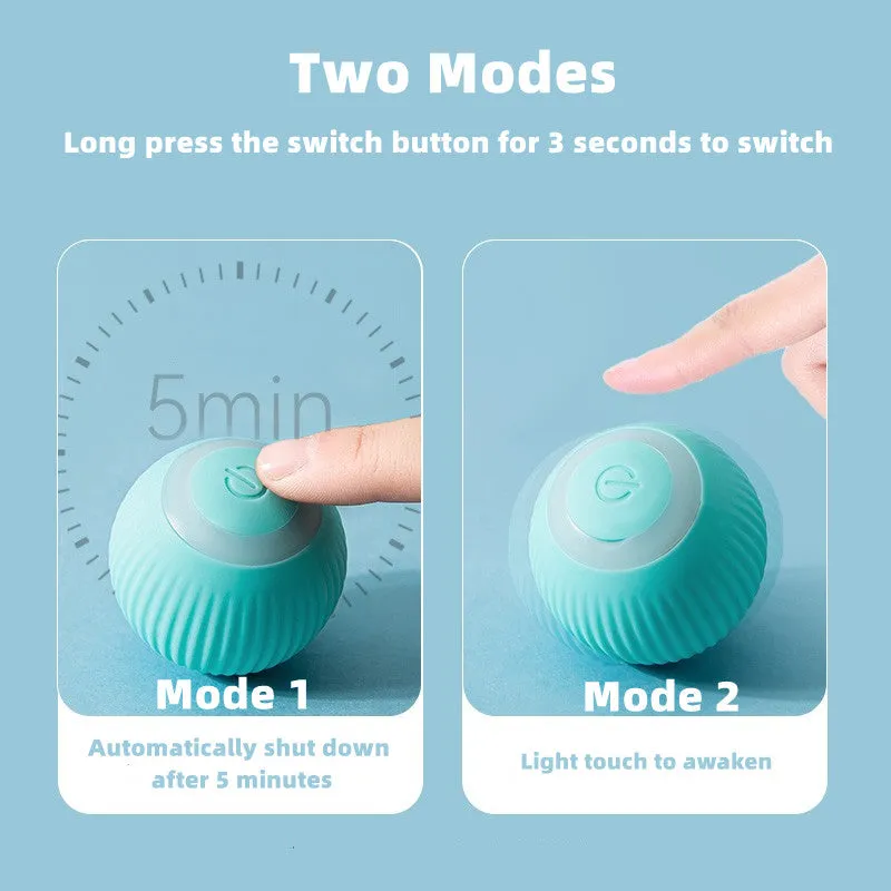 Smart Cat Ball - Interactive Pet Toy with Automatic Rolling Feature for Indoor Play and Exercise