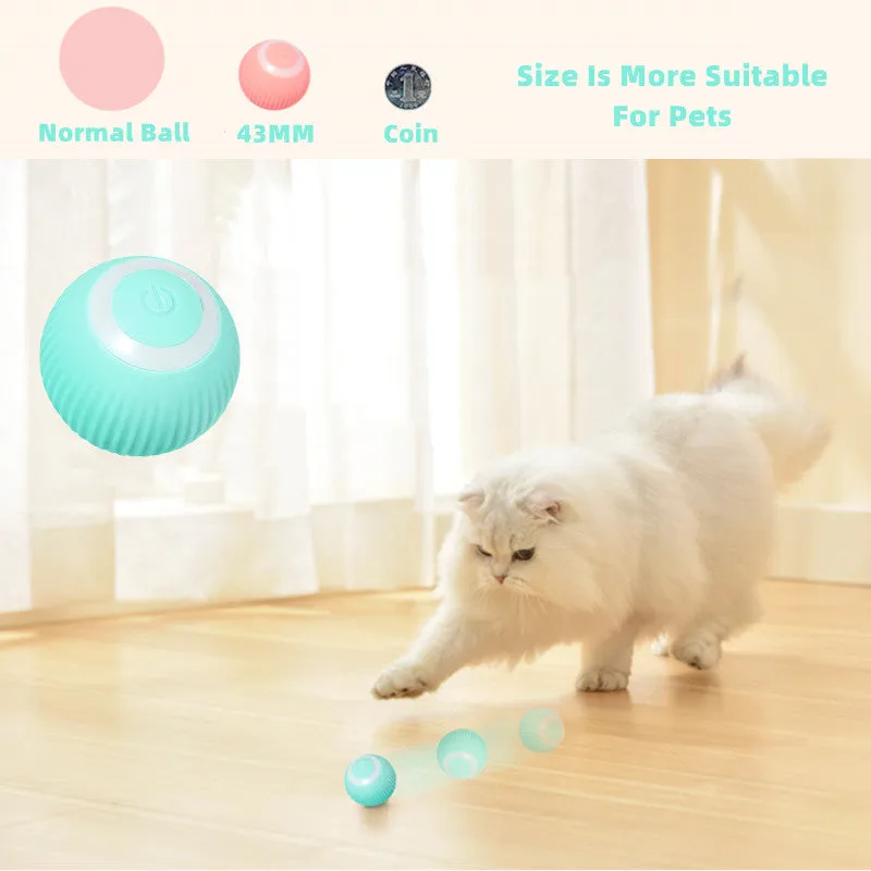 Smart Cat Ball - Interactive Pet Toy with Automatic Rolling Feature for Indoor Play and Exercise