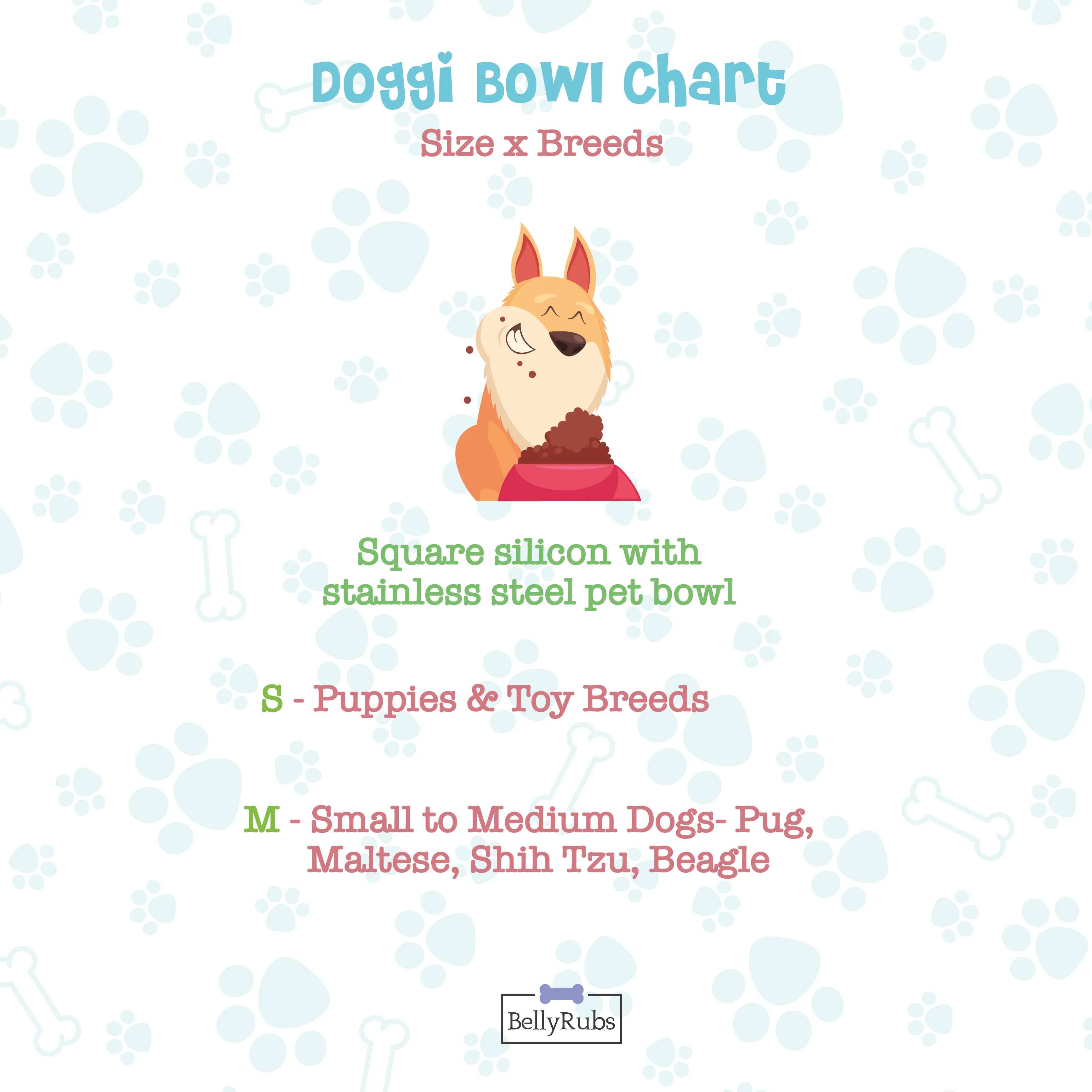 Square Silicon with Stainless Steel Pet Bowl- Purple