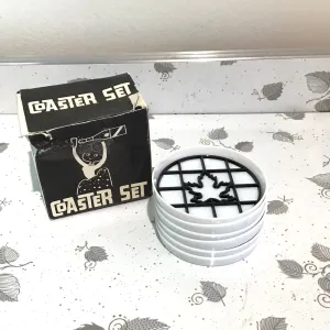 Vintage Plastic Coaster Set
