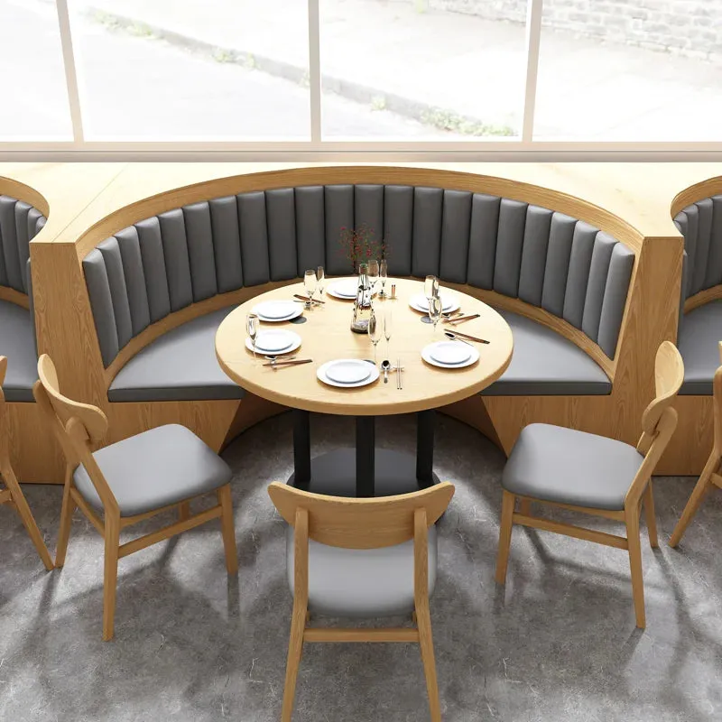 West Tea Restaurant Drink Hotel Semi-Circle Booth Sofa Custom Wine Sake Bar Coffee against the Wall Table and Chair Combination