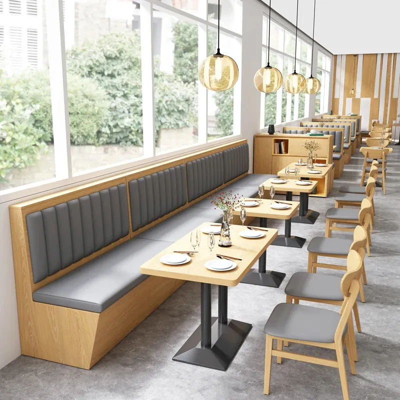 West Tea Restaurant Drink Hotel Semi-Circle Booth Sofa Custom Wine Sake Bar Coffee against the Wall Table and Chair Combination